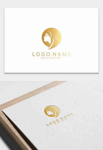 简约美发理发店logo